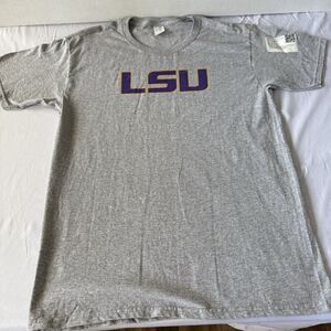 LSU Youth XL Heather Gray T-Shirt Athletic Unisex
